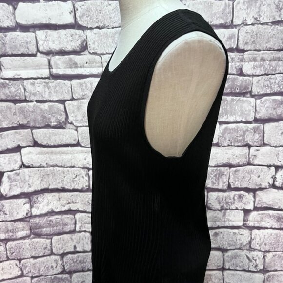 Misook Black Ribbed Tank Size XL - Picture 5 of 10